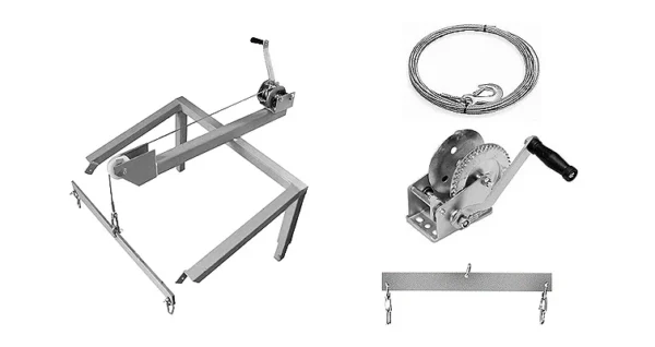 Konstrukcja pod wciągarkę do zsypu